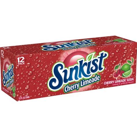 Sunkist Cherry Limeade Soda Cans 12 Pk 12 Fl Oz Harris Teeter