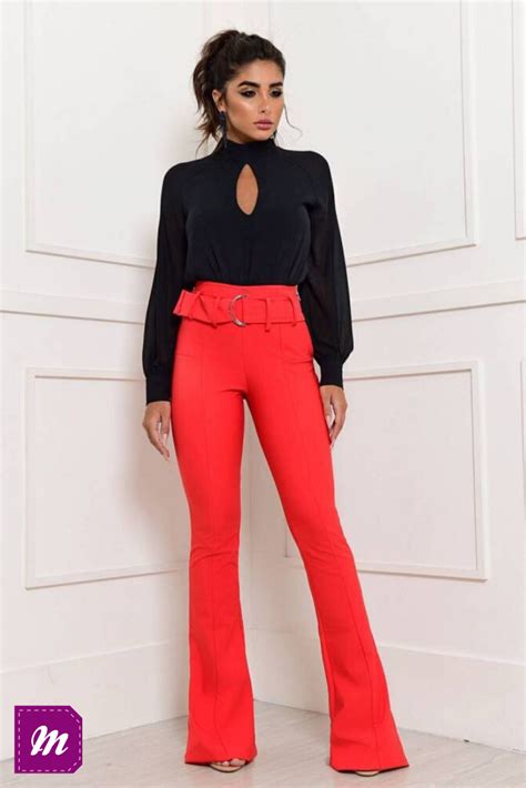Ideias Fashion Look Flares Pantsuit Suits Green Pants Colored Pants Moving Out People