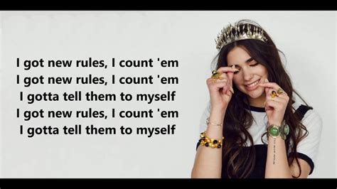 Talkin' in my sleep at night makin' myself crazy (out of my mind, out of my mind) wrote it down and read it out hopin' it would save. Dua Lipa - New Rules (Lyrics) - YouTube