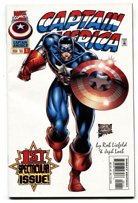 Captain America 1 Rob Liefeld 1996 First Issue Comic Book Marvel