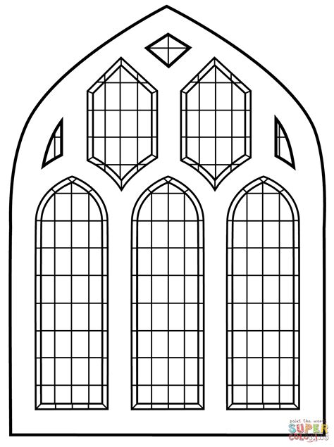 Stained Glass Window Coloring Page Free Printable Coloring Pages
