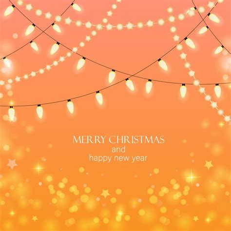 Premium Vector Christmas Lights With Bokeh Effect Vector Illustration