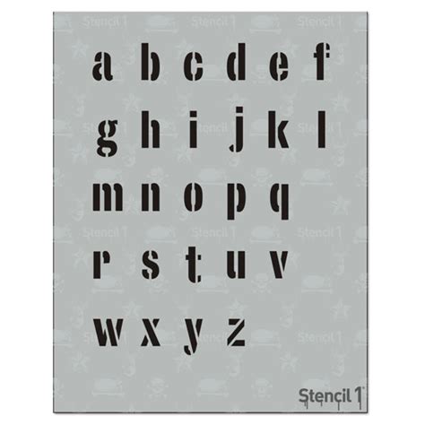 Industrial Font Stencil Stencil 1