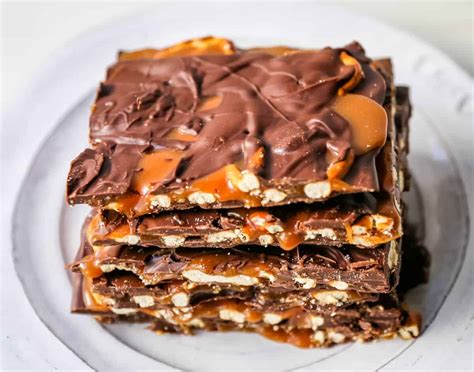 Chocolate Caramel Pretzel Bark Modern Honey