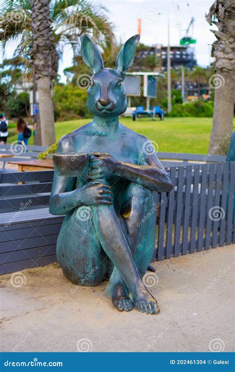 Human Female Body With Rabbit Head Statue Editorial Stock Image Image
