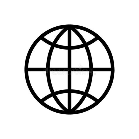 Internet Network Vector Flat Globe Icon On White Stock Vector