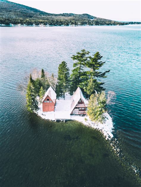 A Isolated A Frame Cabin On A Lake In Maine Peaceful Places Wonderful
