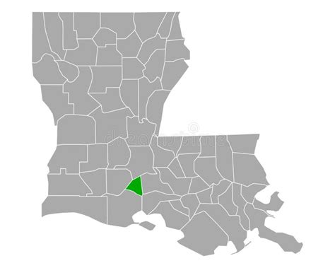 Map Of Lafayette In Louisiana Stock Vector Illustration Of Vector
