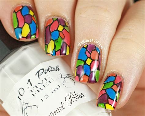 Copycat Claws Stained Glass Nail Art