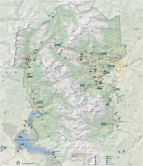 Map of the rocky mountains rocky mountain maps guidebooks. File:NPS rocky-mountain-map.jpg - Wikimedia Commons
