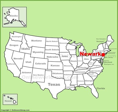 Newark Location On The Us Map