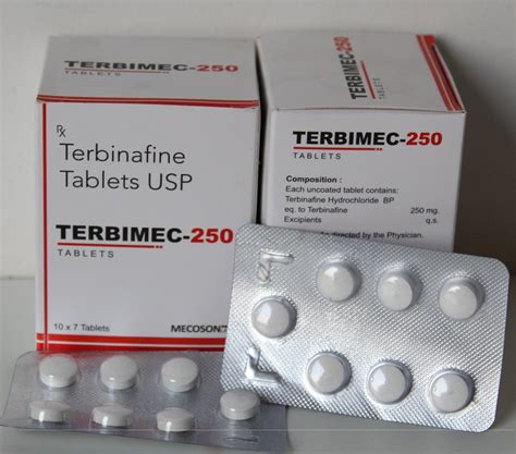 Allopathic 250mg Terbinafine Tablets Packaging Type Blister Packaging Size 10x7 Tablet Rs