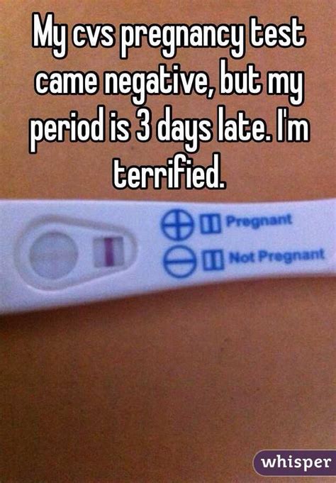 Late 3 Days Negative Pregnancy Test Pregnancy Test