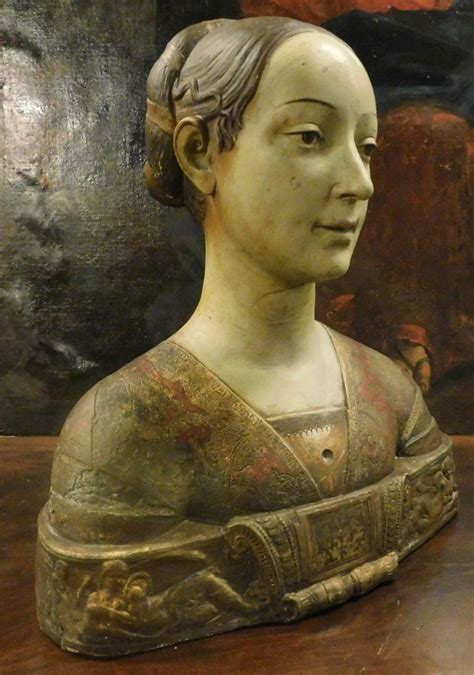 Antique Bust Of A Florentine Noblewoman Terracotta