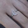 Moon And Star Cubic Zirconia Ring By Regalrose