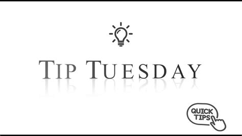 Tip Tuesday 2 Youtube