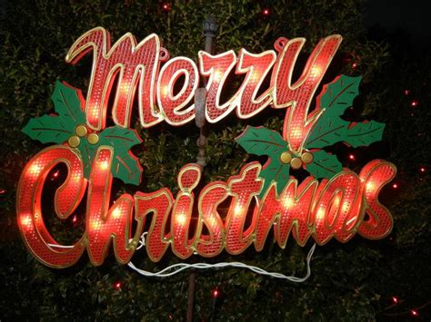 Merry Christmas Lighted Christmas Sign Indoor Or Outdood Display