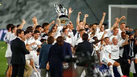 Real Madrid Rayakan Gelar Juara Laliga Spanyol Musim 201920 Indosport