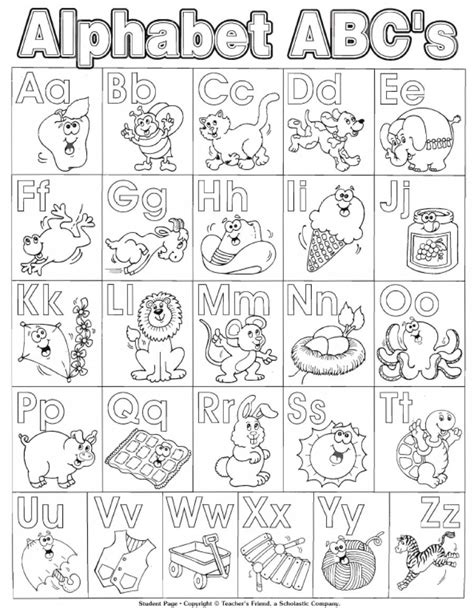 Free printable alphabet letter chart templates in pdf format. Alphabet Chart - Letters with Pictures | Free Printable Worksheets