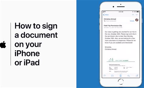 How To Sign A Document On Iphone Or Ipad Explains Apple Video