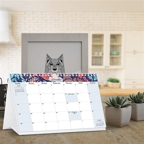 Desk Calendar From February 2021 Through December 2022 With Stickers