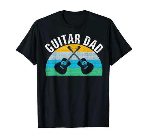 Retro Guitar Dad Funny Acoustic Guitar Fathers Day T T Shirt Unisex Tshirt