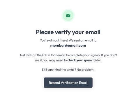 Email Verification Page Free Webflow Component