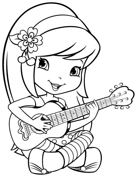 Cartoon Girl Coloring Pages At Free Printable