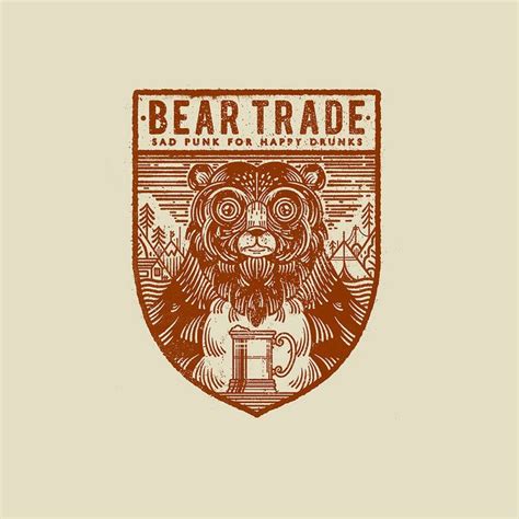 Bear Trade Logo Icons Graphic Design Logo