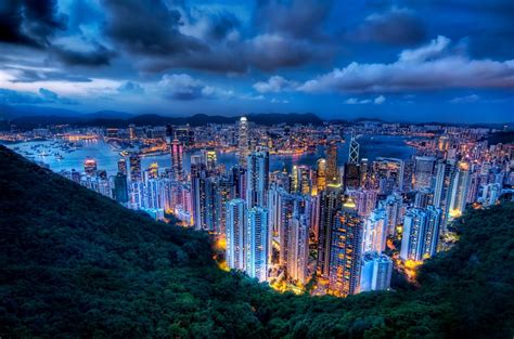 Hong kong city skyline at night. Mapa - Hong Kong de Día, Hong Kong de Noche [Hong Kong Day ...