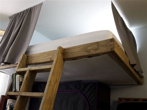I've seen pictures online where people have supported one corner of a loft bed with a cable, but never the entire. Build A Suspended Loft Bed — Cognition Brands — Parenting Blog
