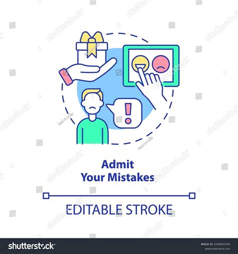 Admit Your Mistakes Concept Icon Take Stock Vector Royalty Free
