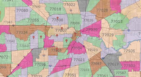 Printable Houston Zip Code Map Printable Map Of The United States