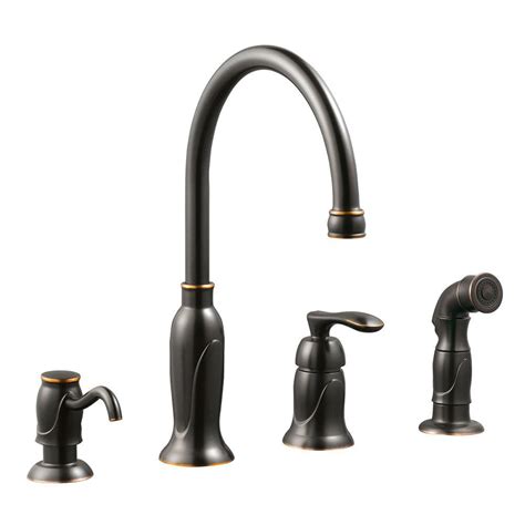 A single lever controls the water temperature and water pressure. Design House Madison Single-Handle Standard Kitchen Faucet ...