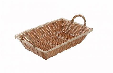 Winco Pwbn 12b Oblong Poly Woven Basket With Handles 12 X 8 Display