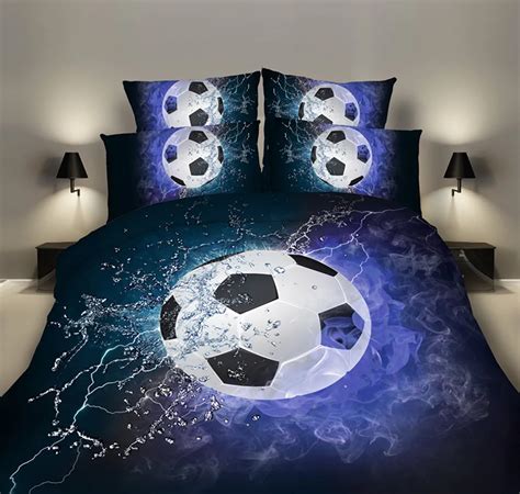 2018 New 3d Franchised Popular Boys Soccer Team Bedding Set Duvet Cover