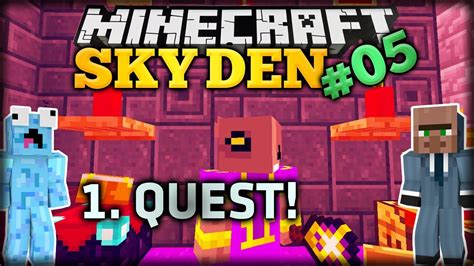 Minecraft Sky Den 5 Modded Survival Map 1 Quest Youtube