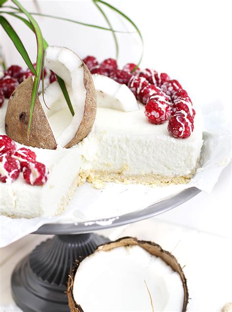 No Bake Kokos Cheesecake mit Himbeeren - KüchenDeern | Leckere torten ...