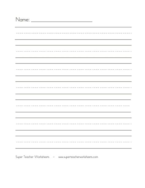6 Best Images Of Free Printable Dotted Line Writing Paper Free