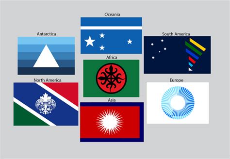 A Collection Of Flags Of The Continents Rvexillology