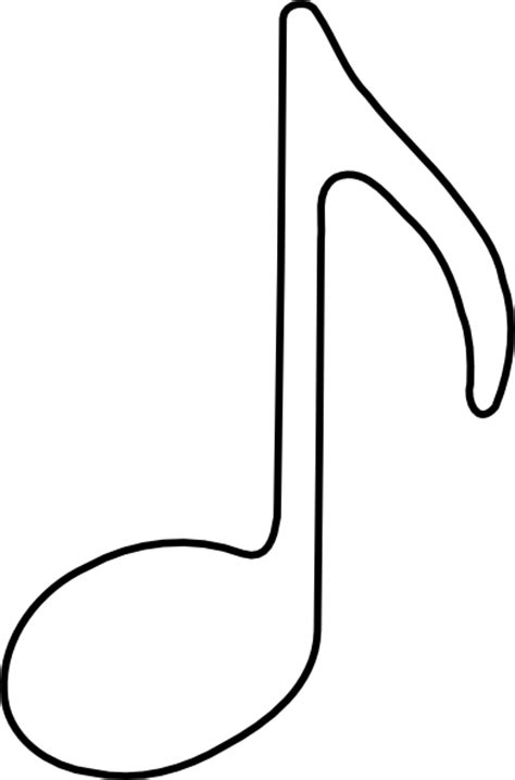 Eighth Note Outline Clip Art At Vector Clip Art Online