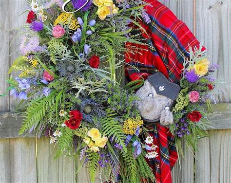 In sixth grade, he and his mother's family moved to texas. Scottish Thistle & Heather lavender Coastal Wreath, - MADE ...