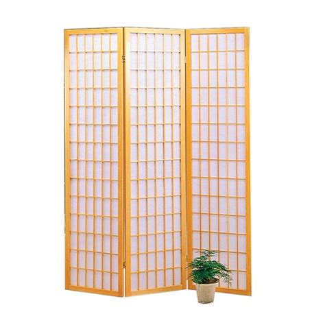 Coaster Fine Furniture 3 Panel Natural Fabric Folding Indoor Privacy