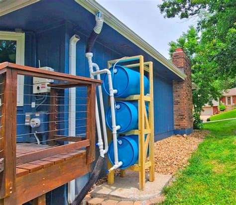 This Stacked Rain Barrel System Helps You Collect Rain Water For Your