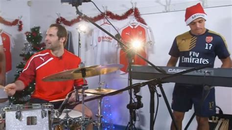 Arsenals Petr Cech And Alexis Sanchez Record Festive Jam Session Too