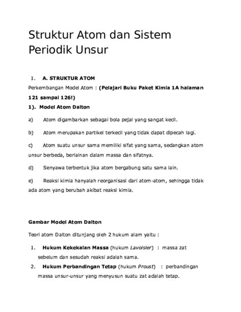 Doc Struktur Atom Dan Sistem Periodik Unsur Christian Indrajaya