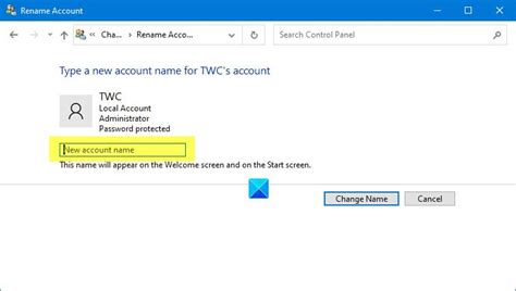 How To Change User Account And Folder Name In Windows 11 10