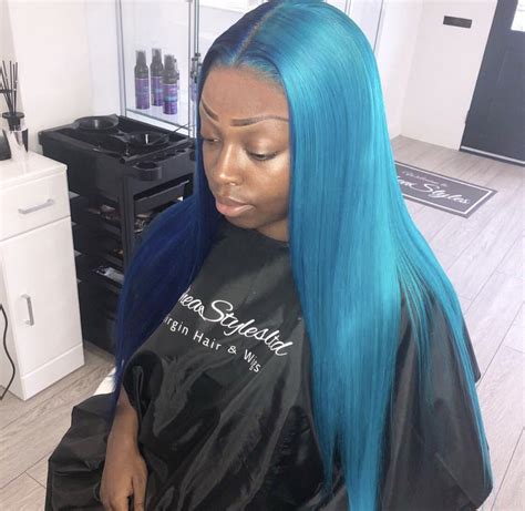 Due to the semi permanent nature of products, certain colours can sometimes leave a slight stain on materials and. Pinterest// Jay Ebony 🌍 | Blue hair, Wig hairstyles, Hair ...