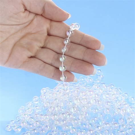 Clear Iridescent Fused String Pearl Beads Pearl Spools Basic Craft
