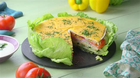 Fresh Salad Cake With A Creamy Dressing Is The Dish Of The Summer